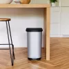 ROTHO Ribo Silver - šiukšliadėžė su pedalais – 35 l