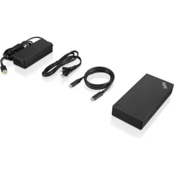 Lenovo 03X7609 USB-C tipo A dokų stotelė nešiojamam kompiuteriui, juoda