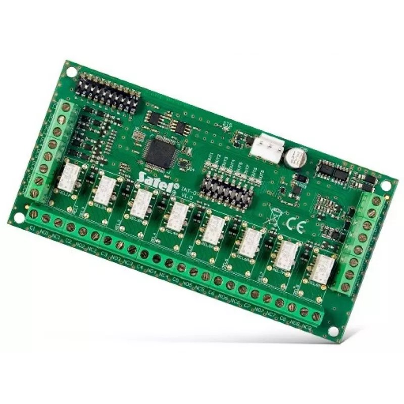Priedas apsaugos signalizacijai SATEL INT-O, skirtas INTEGRA/VERSA/PERFECTA, 12 V, 160 mA, 140×68 mm