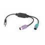 Adapteris 2xPS2 į USB pele + klaviatūra