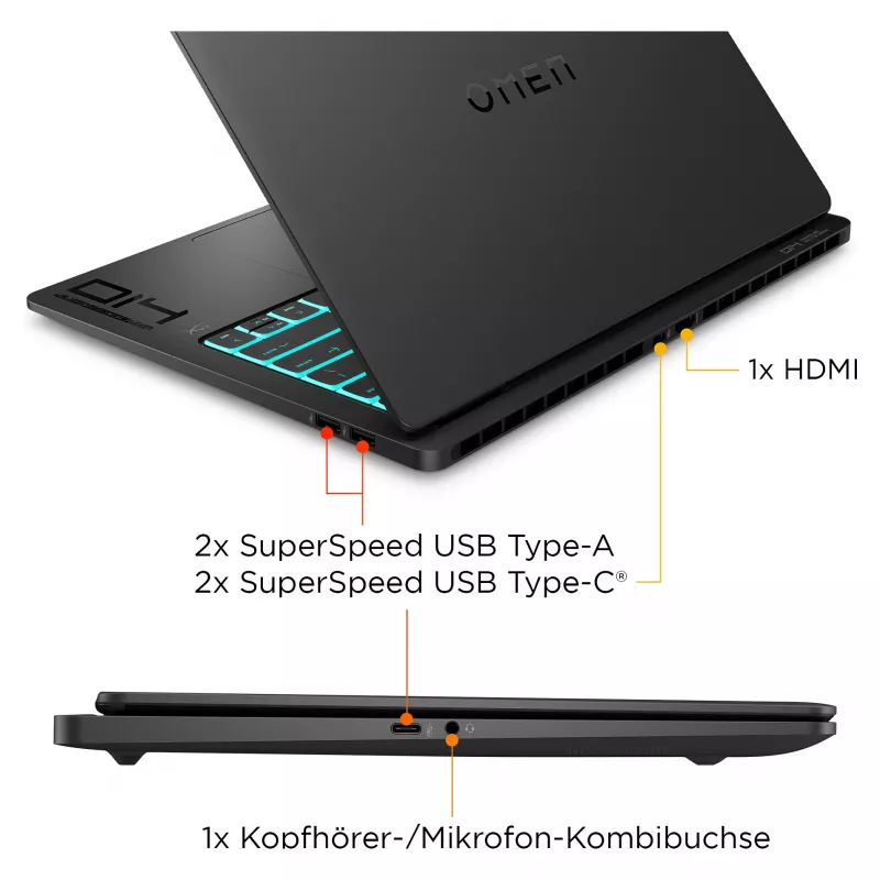 HP OMEN Transcend 14-fb1097ng nešiojamas kompiuteris žaidimams 35,6 cm (14 inch)