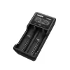 Įkroviklis baterijoms XTAR VC2SL — USB 5V 1A, LCD, įkrauna 2 elementus, tinka Li‑Ion/NiMH/NiCd, dydžiai A/AA/AAA/AAAA/C/D/SC, juodas
