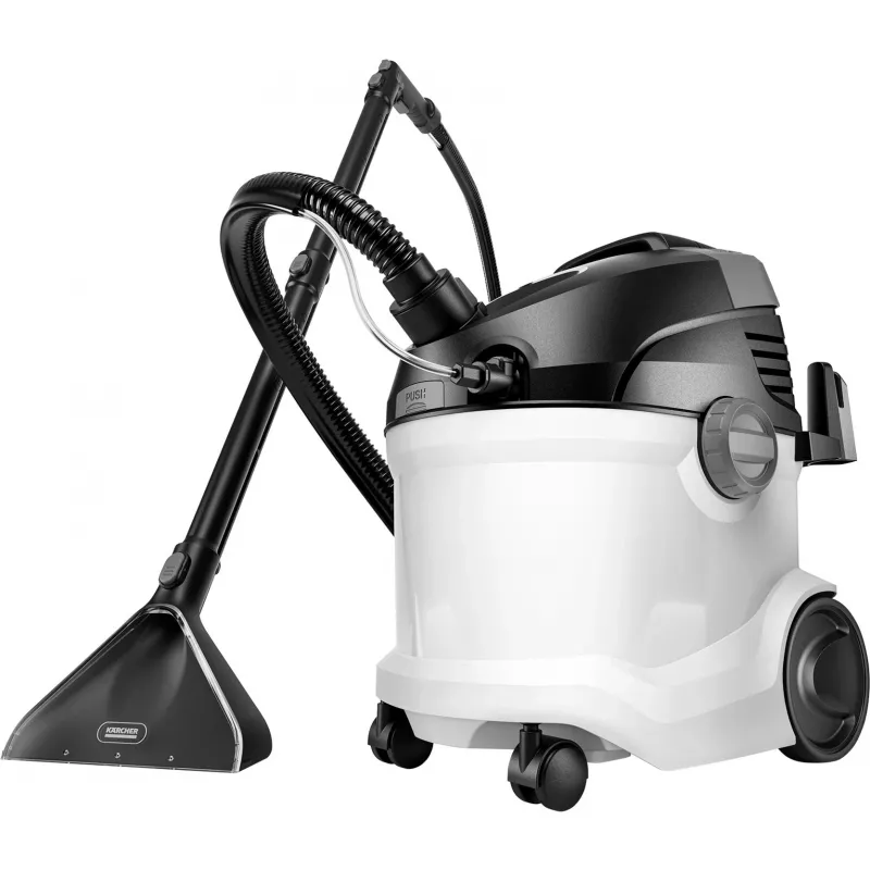 Cikloninis dulkių siurblys Kärcher SE 5 – sausam ir šlapiam valymui, 1000 W turbina, 4 L nešvaraus/4 L švaraus vandens talpyklos, 6 m laidas