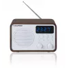 Nešiojamas radijas su Bluetooth ir USB BLAUPUNKT PP7BT, spalva: ruda mediena/balta