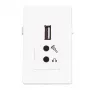 Garbot BN4900-USB A+2XJ USB 2.0 + 2x Mini Jack modulis, baltas, 20 cm