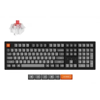 Keychron K10 Max QMK belaidė klaviatūra Universal USB RF Wireless Bluetooth Juoda