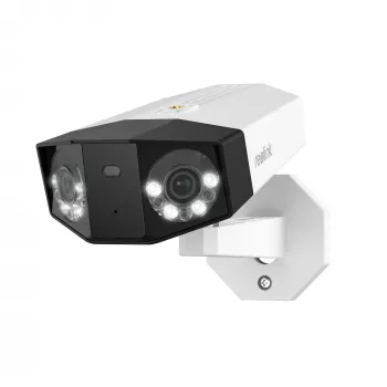 IP stebėjimo kamera Reolink DUO Series P750 lauko sferinė 16 MP 7680×2160 CMOS 1/2.7 colio 2.8 mm 180°×55° PoE IP67 su įmontuotu šviesos diodu, mikrofonu ir garsiakalbiu