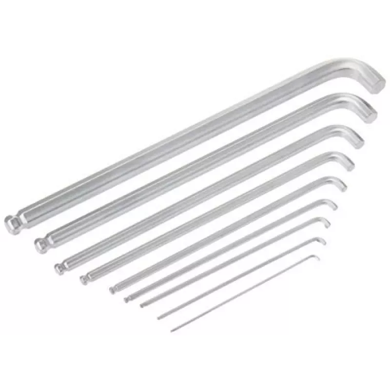 Wera 950/9 Hex-Plus 4 L formos šešiabriaunių raktų rinkinys, metrinis, chromuotas