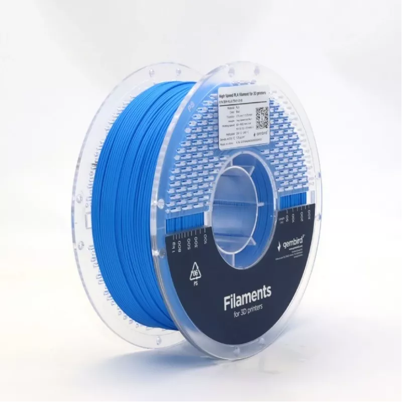 3D spausdinimo gijos Gembird PLA 1.75 mm mėlyna 1 kg ritė