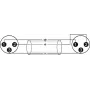 Audio kabelis Omnitronic 3022075A 0,2m XLR 3-pin juodas