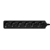 Prailginimo laidas LogiLink LPS238B 1,5 m 6 lizdų juodas