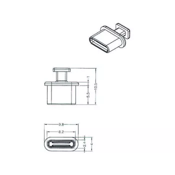 Apsauginis kištukas USB Type-C DeLOCK 64013 juodas