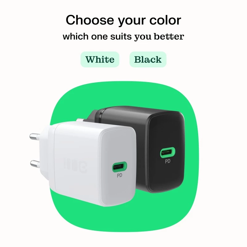 Green Cell PowerSource Solo30 30W Baltas – USB-C įkroviklis