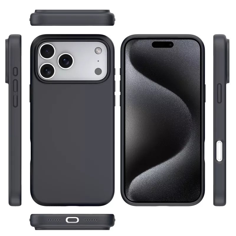 NEVOX StyleShell SHOCK (Juoda, iPhone 17 Pro Max, suderinama su MagSafe)