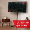 Prie grindų TV stovas MACLEAN MC-494 32–70 colių, VESA iki 400×400 mm, maks. 40 kg, pakreipimas 70°