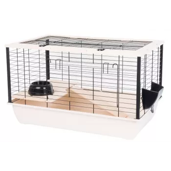 Narvas graužikams INTER ZOO Bunny 80 De Luxe plastikinis, 78×48×50 cm, su dubenėliu