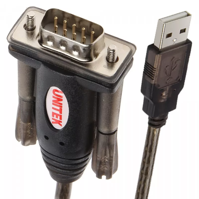 UNITEK Y-105 serijinis kabelis juodas 1,5 m USB Type-A DB-9