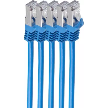 Tinklo kabelis ShiverPeaks BS75511-0.5B-SET5 0,5 m Cat7 S/FTP mėlynas