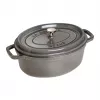 Ketaus ovali kokoto Staub 29 cm, grafito pilka