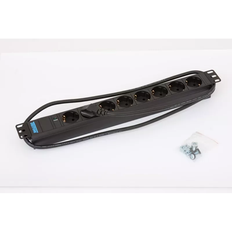 Triton RAB-PD-X06-A1 1U maitinimo skirstytuvas 8 lizdai 16A