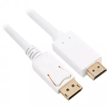 Sharkoon adapteris DisplayPort 1.2 į HDMI 4K baltas 3 metrai