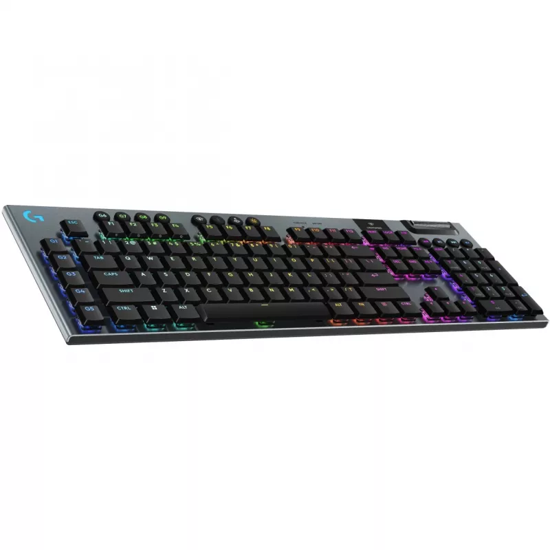 Belaidė žaidimų klaviatūra Logitech G G915 X LIGHTSPEED, USB RF / Bluetooth, QWERTY US International, juoda