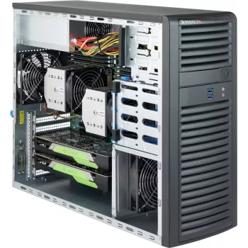 Super Micro Supermicro SC732 D3-1K26B - MDT - Išplėstinis ATX 1200 W (PS/2) - Juoda - USB/Garsas (CSE-732D3-1K26B)