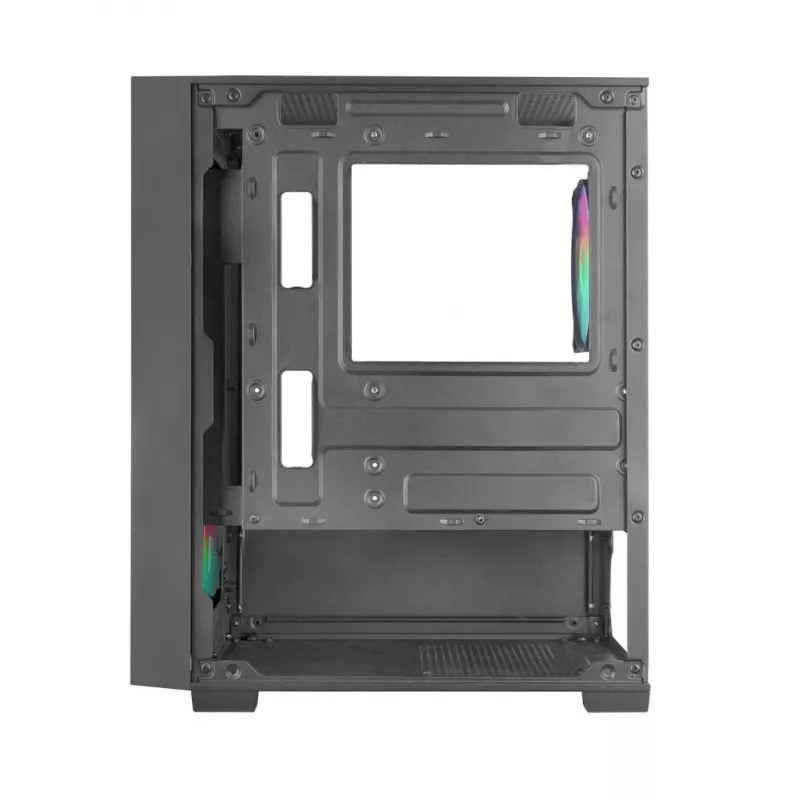 PC korpusas TACENS Mars Gaming MC-VORTEX Mini Tower Mini-ITX/Micro-ATX grūdintas stiklas juodas, 3x120 mm, 27,3 cm GPU, 162 mm aušintuvas