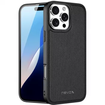 Dėklas StyleShell Nylo (Juodas, iPhone 16 Pro)