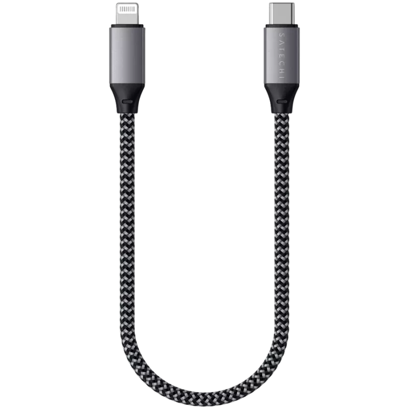 Satechi ST-TCL10M USB-C / Lightning laidas 0,25 m juodai pilkas
