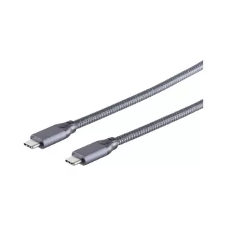 S/CONN 13-47030 USB laidas USB 3.2 Gen 2x2 2 m USB C pilkas