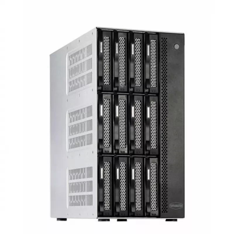 TerraMaster T12-500 Pro NAS Mini Tower Intel® Core™ i7 16 GB DDR5 0 TB Pilka