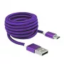 Sbox USB->Micro USB M/M 1m USB-10315U slyvinė violetinė