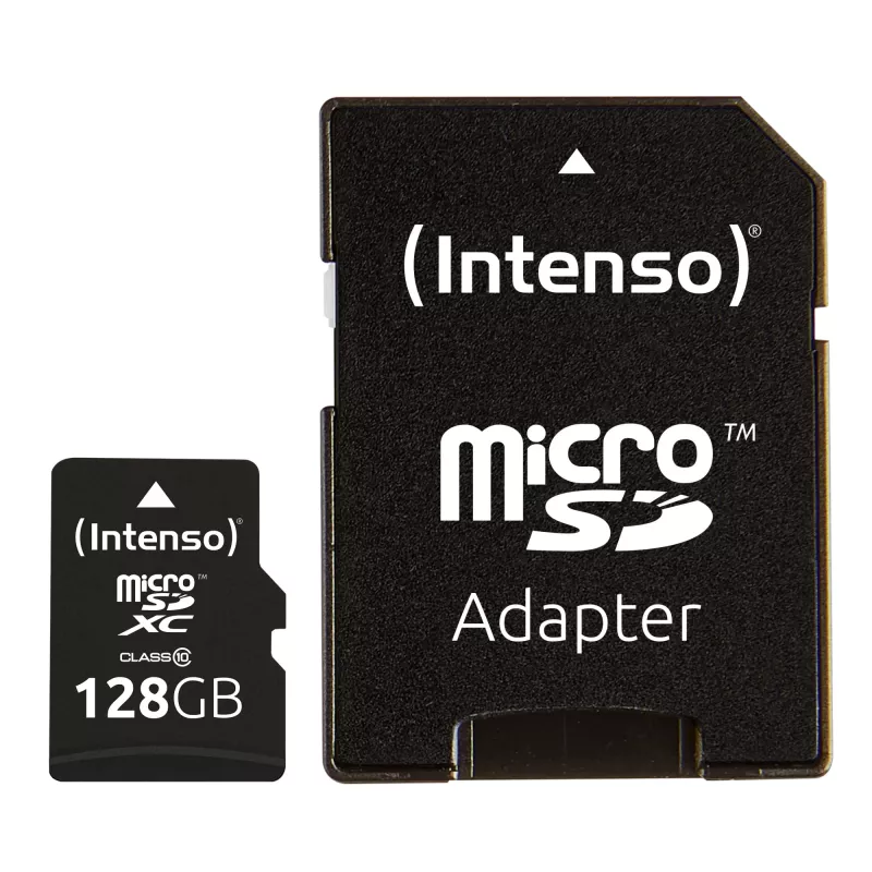 Intenso 128GB MicroSDXC atminties kortelė C10 su adapteriu 3413491