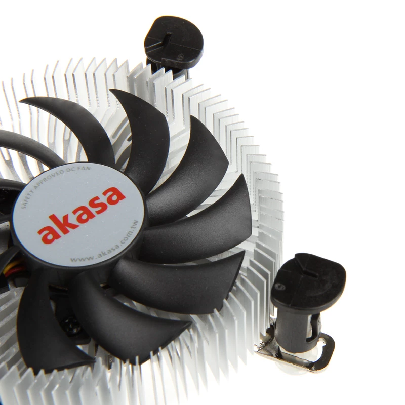 Akasa AK-CC7122BP01 žemo profilio procesoriaus aušintuvas iš aliuminio, LGA775/LGA1156/LGA1155, 75 mm