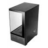 Mini Tower PC korpusas TACENS Mars Gaming MC-SE2 — Mini-ITX / Micro-ATX, juodas, šoninis langas, maitinimo blokas apačioje, palaiko 2x2,5 colio + 1x3,5 colio diskus