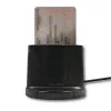 Qoltec 50632 USB 2.0 juodas kortelių skaitytuvas su 1 m laidu