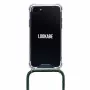 Dėklas-karoliai iPhone Xs Max Lookabe — auksinis su žaliu dirželiu