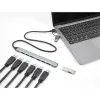 Delock 64273 plonas 7 prievadų USB šakotuvas, USB Type-C arba Type-A į 1x USB 5 Gbps Type-A + 6x USB 2.0 Type-A
