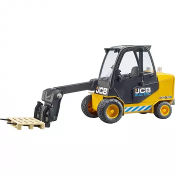 Žaislinis šakinis krautuvas BRUDER JCB Teletruk – ABS, nuo 3 metų, juodai geltonas