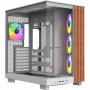 PC korpusas Thermaltake View 380 XL WS ARGB Snow White — Midi bokštas, ATX palaikymas, su langu