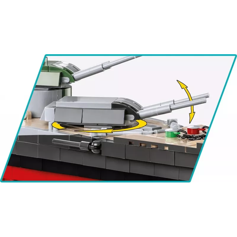 Lėktuvnešio Tirpitz modelis COBI COBI-4839 Konstravimo rinkinys Mastelis 1:300 Ilgis 870 mm Aukštis 215 mm