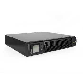 Nepertraukiamo maitinimo šaltinis Green Cell UPS13 — dvigubo keitimo UPS, 1000 VA / 900 W, grynas sinusas, 6 AC lizdai, LCD, 2×12V 9Ah baterijos