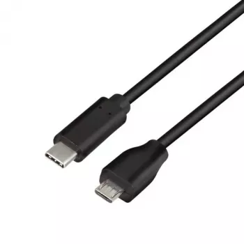 Logilink USB 2.0 laidas, Type C (kištukas) į Micro-USB 2.0 (kištukas), 1 m, juodas (CU0197)