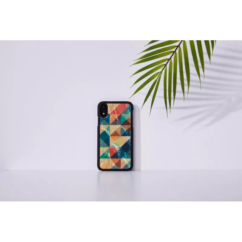 iKins apsauginis dėklas iPhone XR Mosaic Black – perlamutrinis