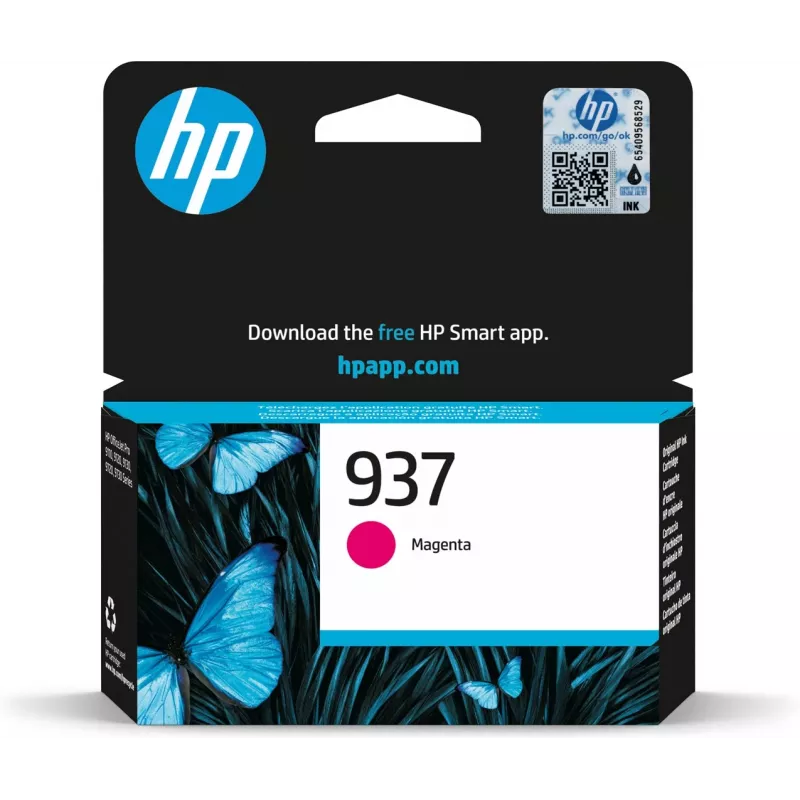 Original HP 937 rašalo kasetė, rausvai raudona (magenta), 1 vnt., 800 puslapių