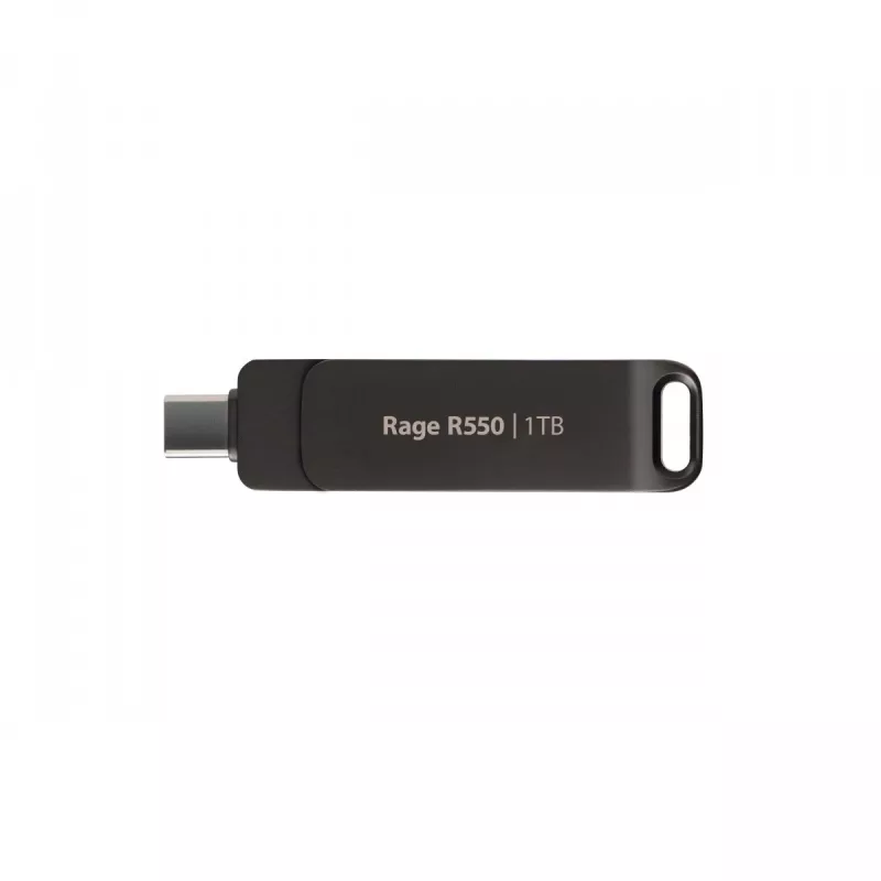 USB atmintinė PATRIOT Rage R550 1TB 100 MB/s USB A+C sukamojo dizaino (PE1TR550DSAD) Juoda