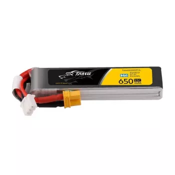 Akumuliatorius Lipo Tattu 2s 650mAh 95C 7.6V HV su XT30 ilgas paketas
