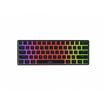 Žaidimų klaviatūra GENESIS THOR 660 G2 US juoda belaidė mechaninė RGB Gateron Brown