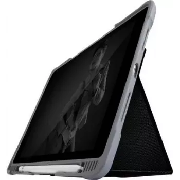 Apsauginis dėklas STM Dux Plus Duo, skirtas iPad 7/8/9 kartos — juodas, edukacinis paketas
